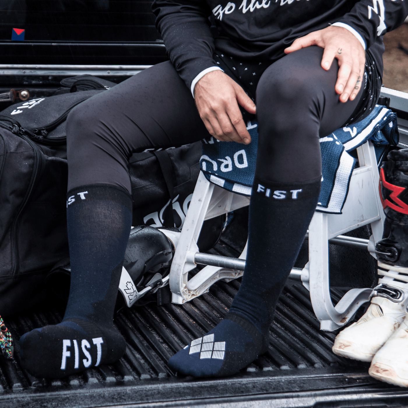 FIST Moto Socks - Black 2 8Lines Shop - Fast Shipping