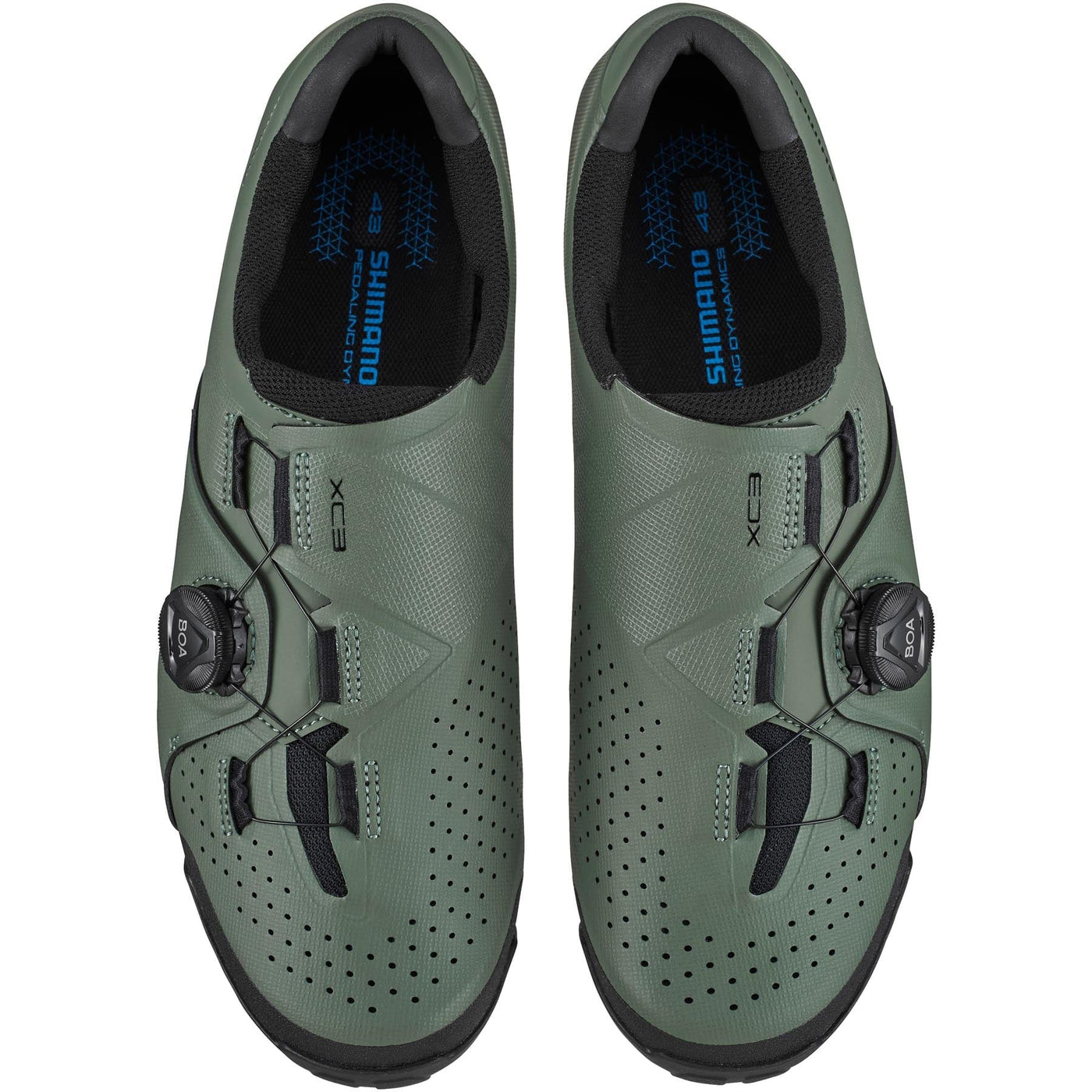 Shimano Mountain Bike Clipless Shoes SH-XC300 - Olive 8Lines Shop - Fast Shipping