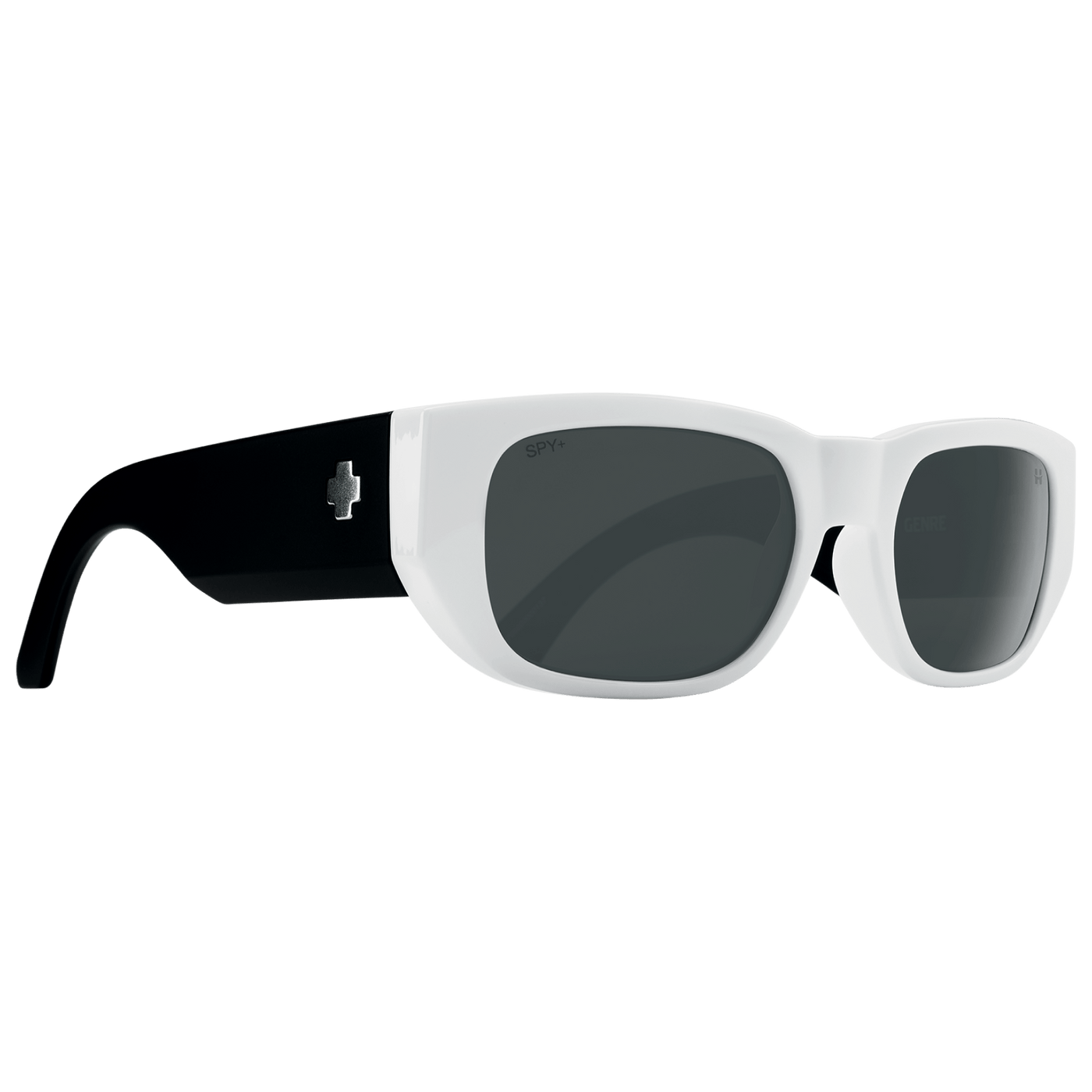 SPY GENRE Sunglasses, Happy Lens - White Matte Black 8Lines Shop - Fast Shipping