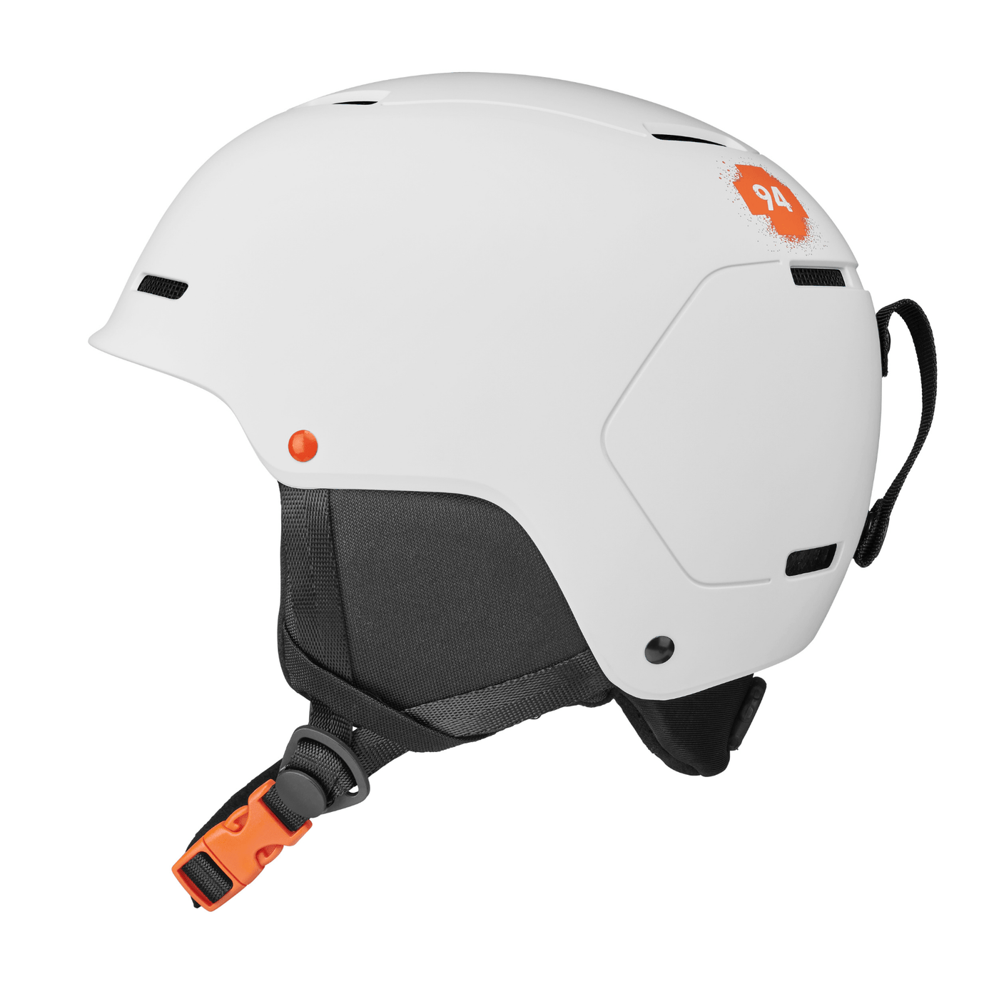 SPY Youth Snow Helmet Lil Astronomic Matte White - Orange Splatter Logo 8Lines Shop - Fast Shipping