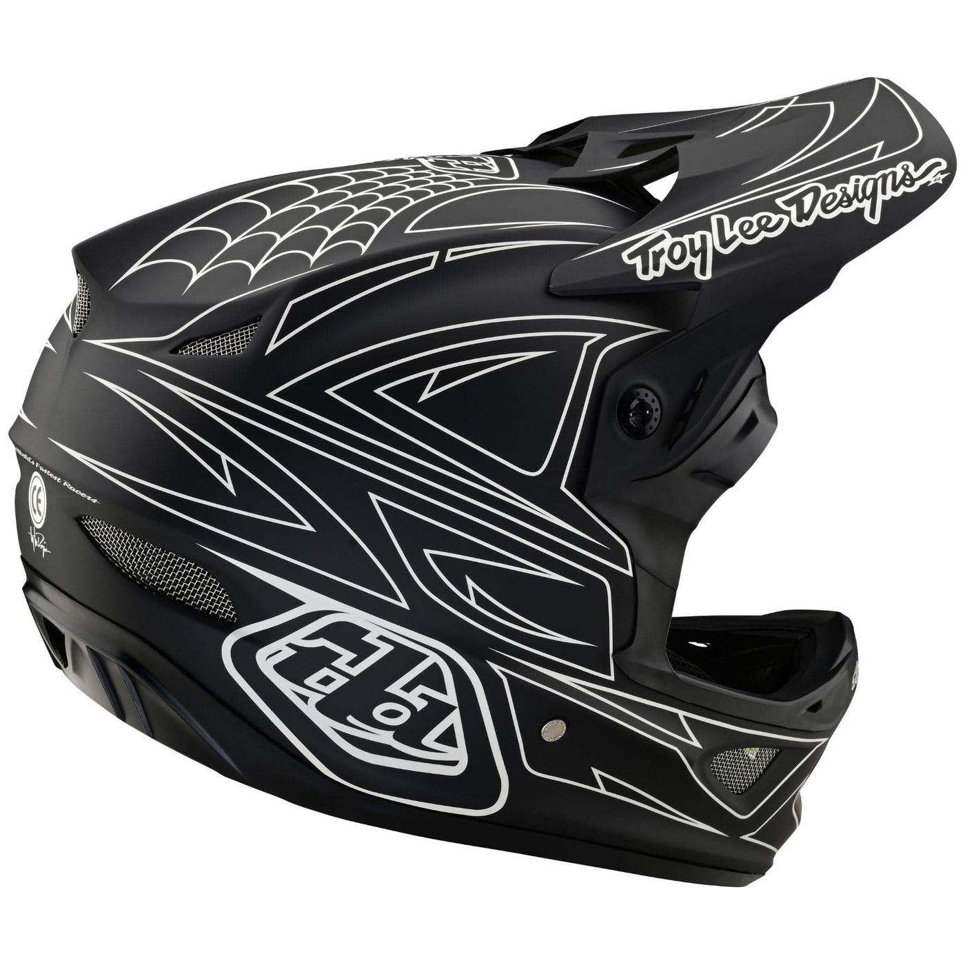TLD D3 Fiberlite Helmet Spiderstripe - Black 8Lines Shop - Fast Shipping
