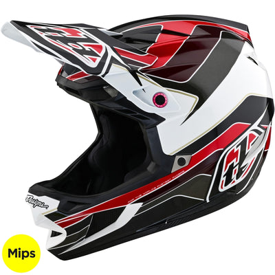 TLD D4 Polyacrylite MIPS Helmet Block - Charcoal/Red 8Lines Shop - Fast Shipping