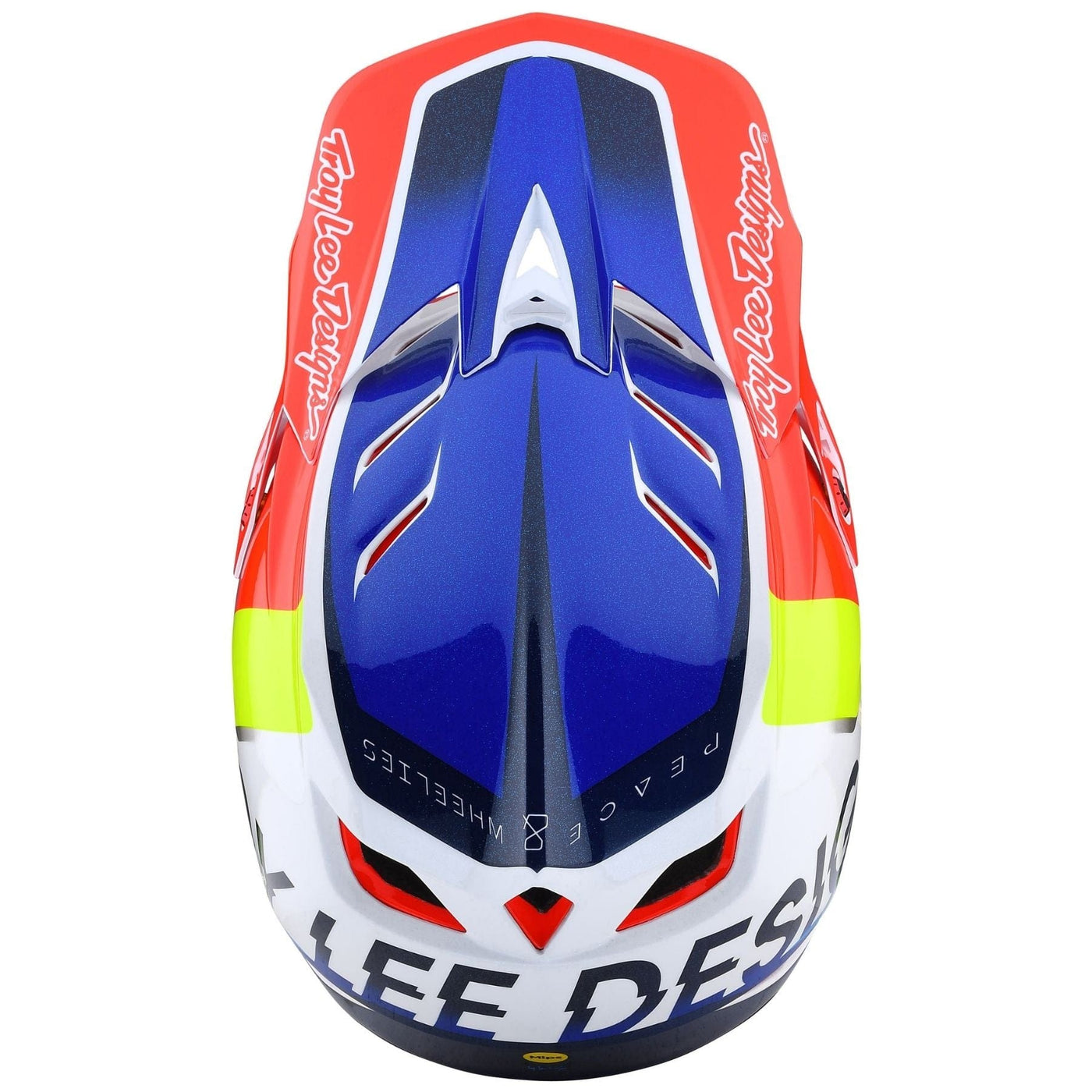 Troy Lee Desgins D4 Composite Helmet Visor - Qualifier White/Blue 8Lines Shop - Fast Shipping