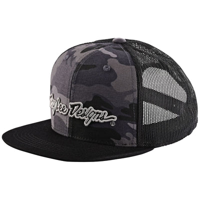 Troy Lee Designs 9FIFTY Signature Snapback Hat - Camo Black/Silver 8Lines Shop - Fast Shipping