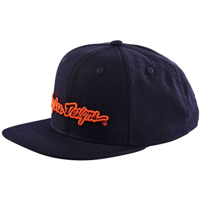 Troy Lee Designs 9FIFTY Signature Snapback Hat - Navy/Orange 8Lines Shop - Fast Shipping