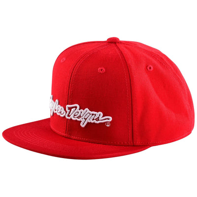 Troy Lee Designs 9FIFTY Signature Snapback Hat - Red/White 8Lines Shop - Fast Shipping