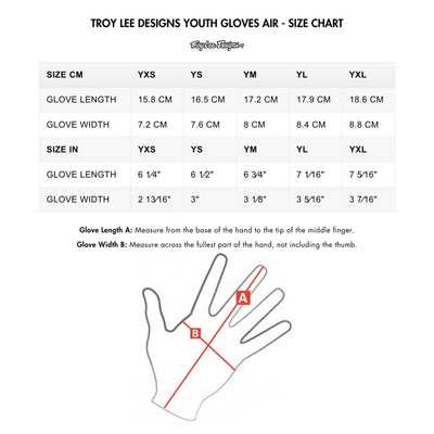 Troy Lee Designs Gloves Youth AIR Solid - Red 8Lines Shop - Fast Shipping