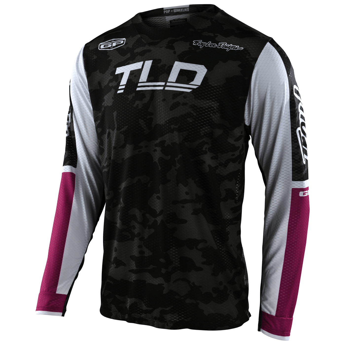 Troy Lee Designs GP AIR Jersey Veloce Camo - Black/Glo Green 8Lines Shop - Fast Shipping