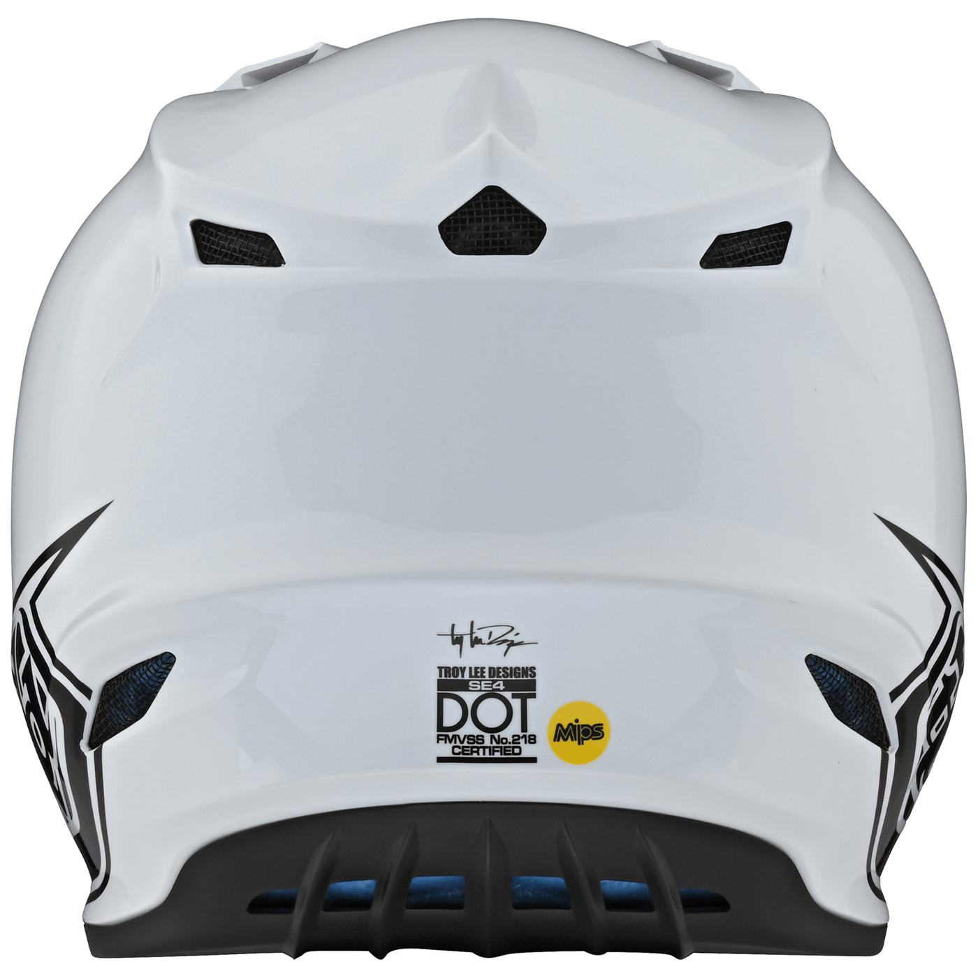 Troy Lee Designs SE4 Polyacrylite Helmet Mono - White 8Lines Shop - Fast Shipping