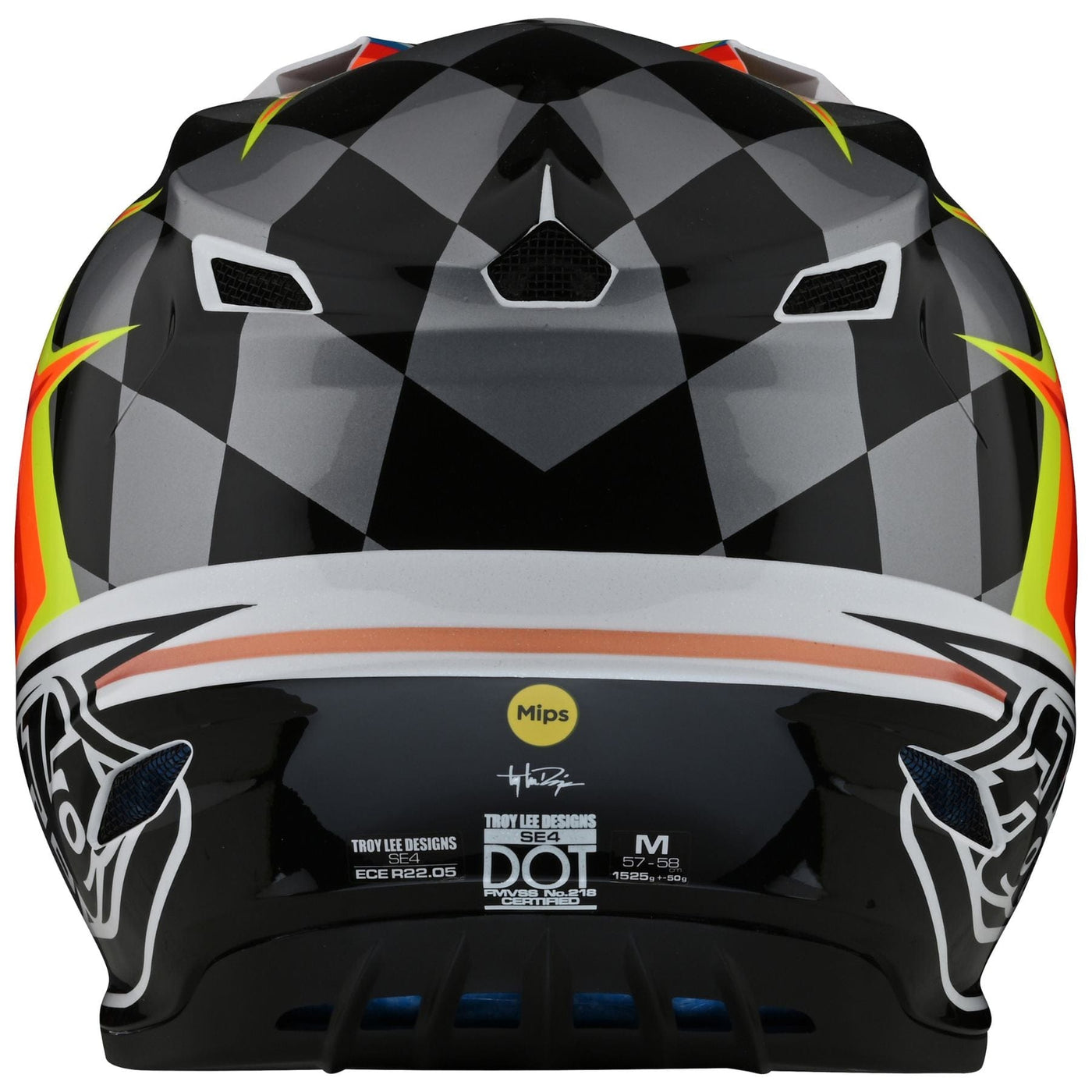 Troy Lee Designs SE4 Polyacrylite Helmet Warped - White 8Lines Shop - Fast Shipping