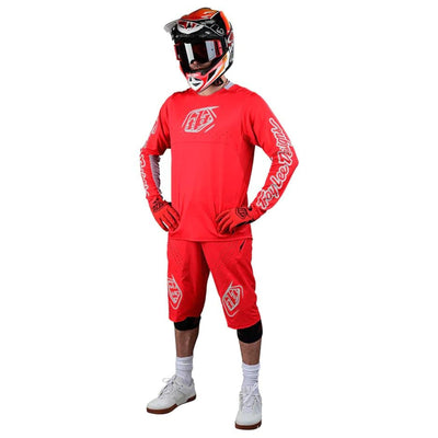 Troy Lee Designs Sprint Shorts Mono - Race Red 8Lines Shop - Fast Shipping