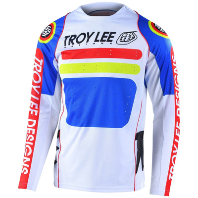 Troy Lee Designs Sprint Youth Jersey Drop In - White 8Lines Shop - Fast Shipping