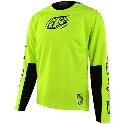 Troy Lee Designs Sprint Youth Jersey Icon - Flo Yellow 8Lines Shop - Fast Shipping