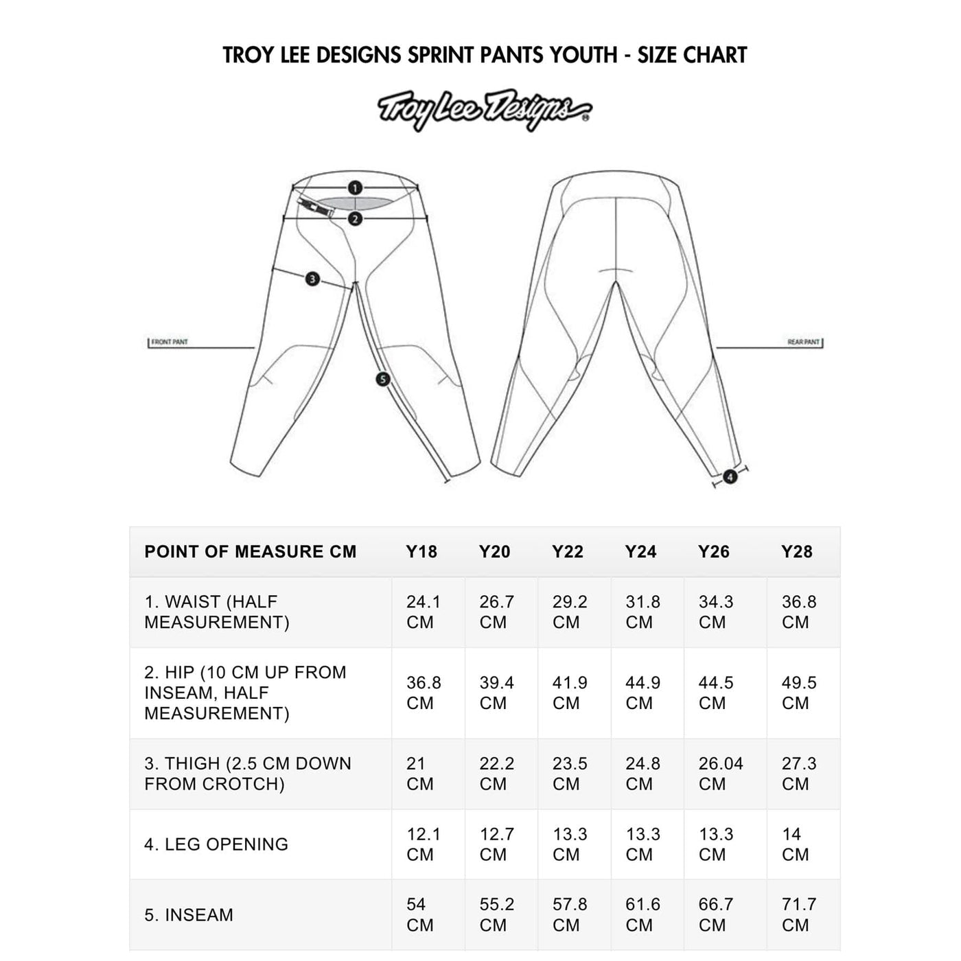 Troy Lee Designs Sprint Youth Pants Jet Fuel - Golden 8Lines Shop - Fast Shipping
