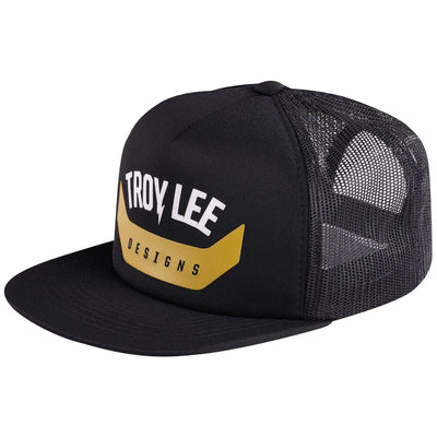 Troy Lee Designs Trucker Arc Snapback Hat - Black/Gold 8Lines Shop - Fast Shipping