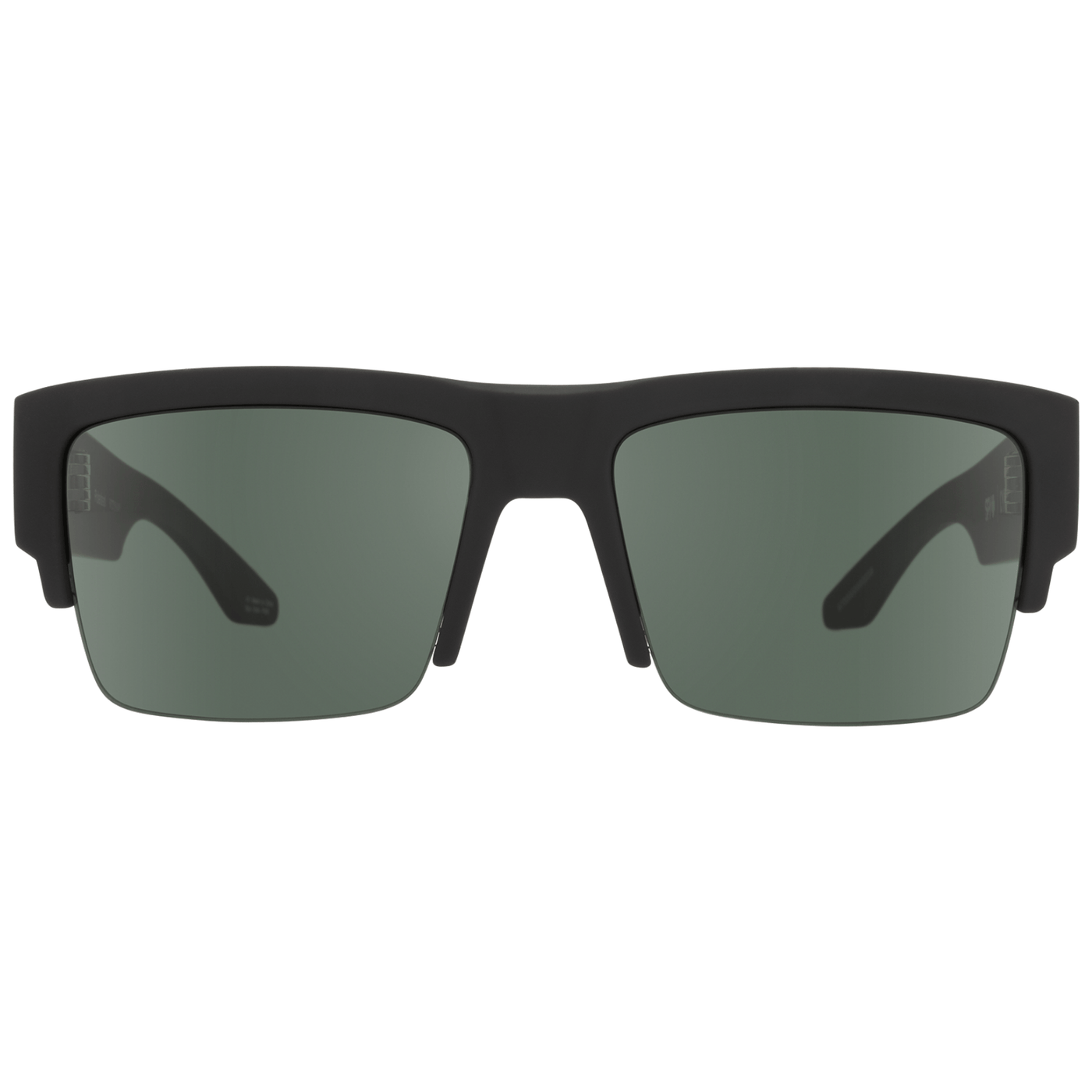 semi-rimless sunglasses - gray/green
