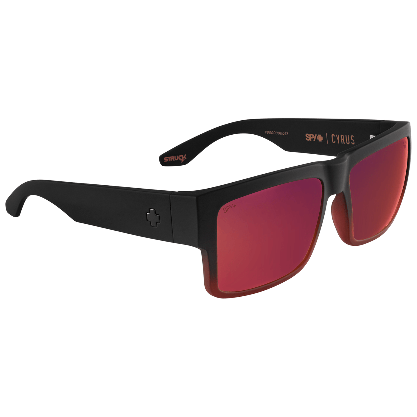 spy optic cyrus happy lens sunglasses - red plum