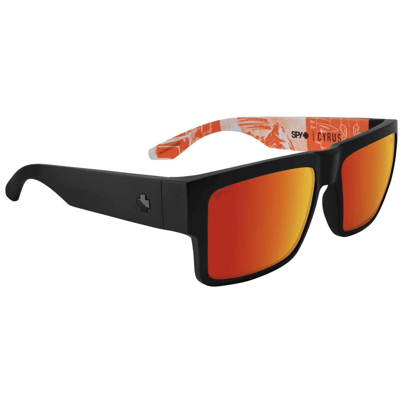 spy optic cyrus flat sunglasses - orange