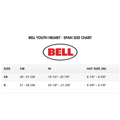 BELL YOUTH HELMET - SPAN SIZE CHART | 8Lines.eu