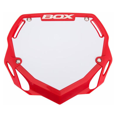 Box One BMX Racing Number Plate - Red - Large