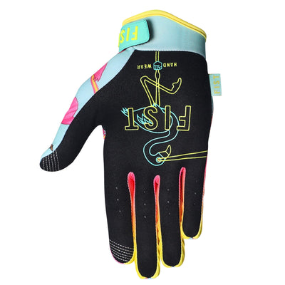 FIST Youth Gloves - Flamingo Attack palm view of the right hand | 8Lines Shop - Fast Shipping World Wide