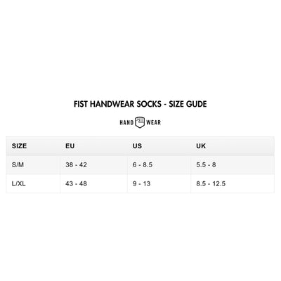 FIST HANDWEAR SOCKS - SIZE GUDE | 8Lines.eu - Fast Shipping!