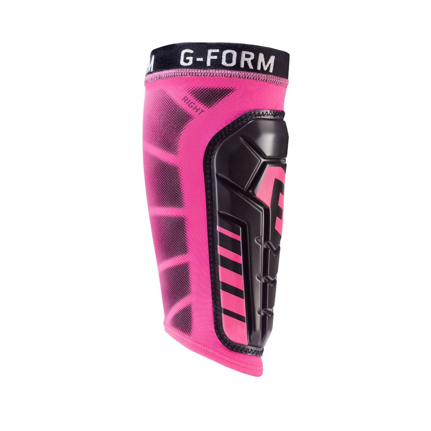youth shin guards for football - neon pink