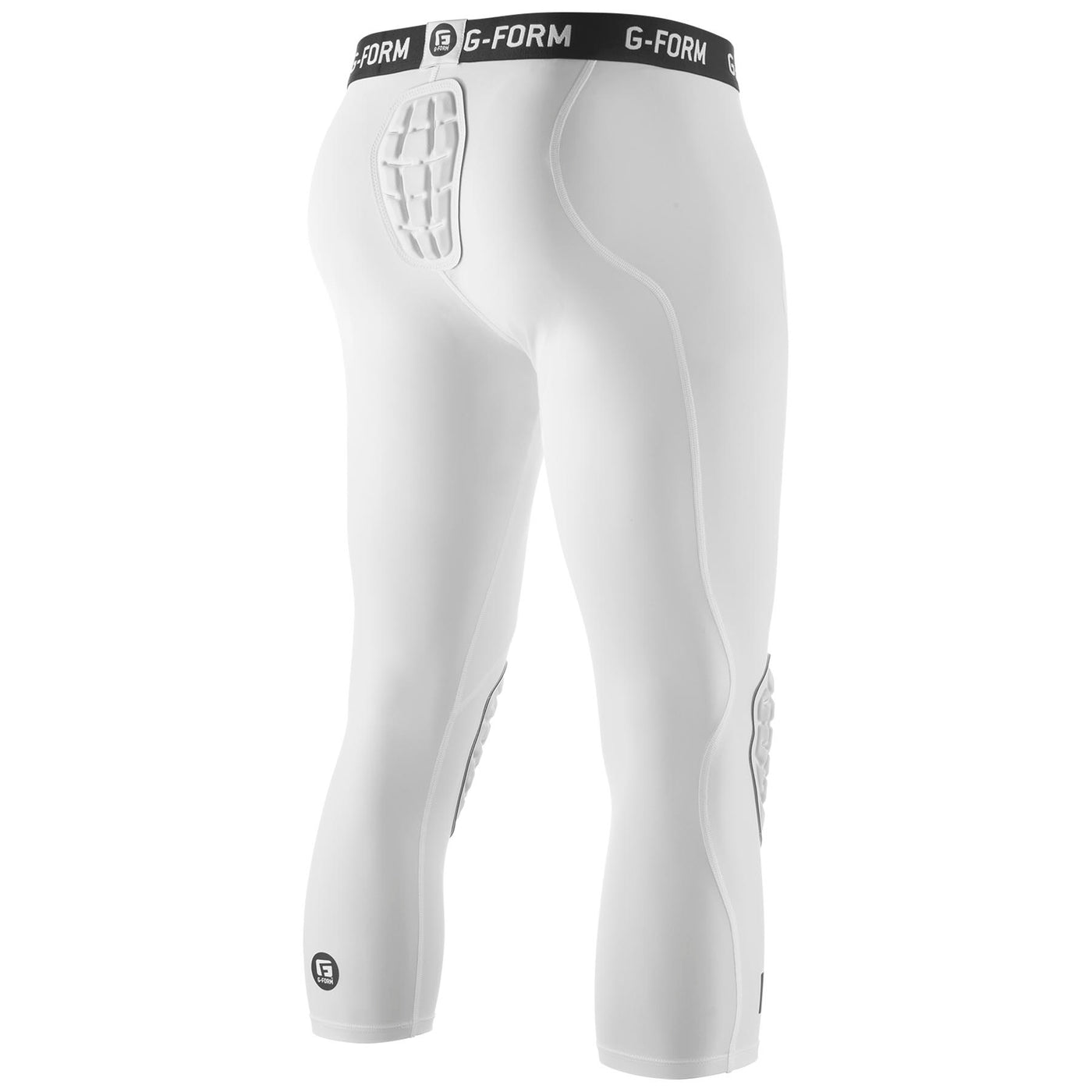 G-Form Pro 3/4 Team Sports Padded Compression Pants - White