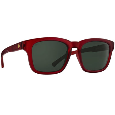 SPY SAXONY Sunglasses Matte Translucent Sienna Red - Happy Gray Green