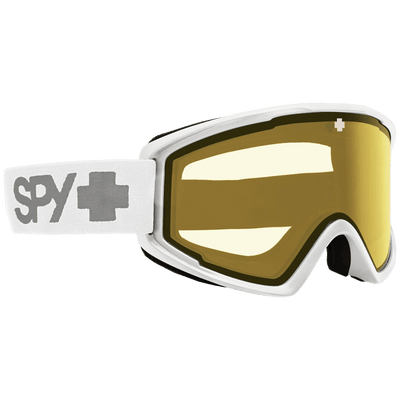 SPY Crusher Elite White Snow Goggles - Yellow Photochromic Lens