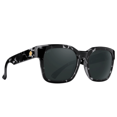 SPY DESSA Sunglasses Black Marble Tort - Happy Gray Green Black Mirror 