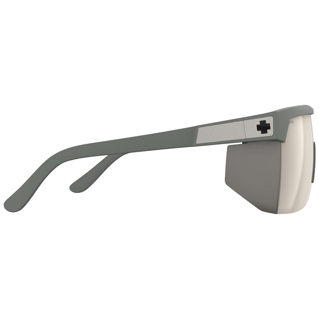 SPY SUPER FLYNN ANSI Sunglasses, Matte Olive - Happy Pewter Mirror