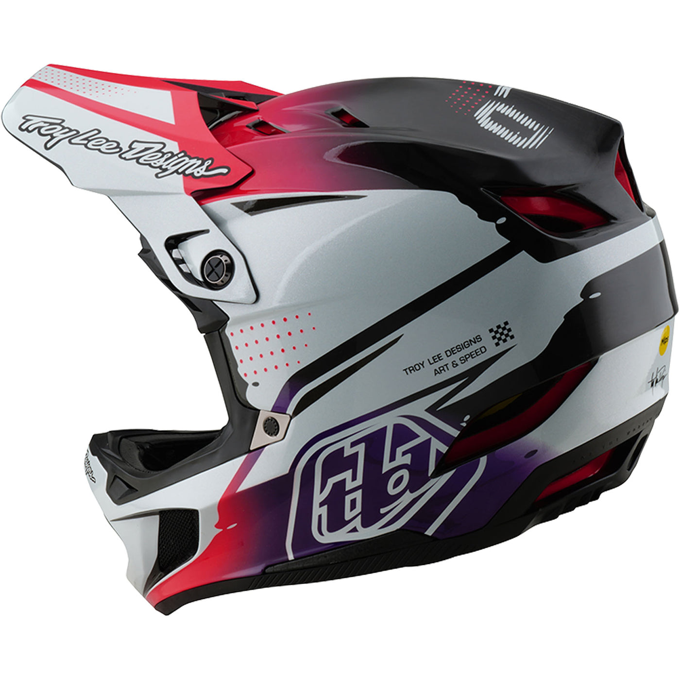 TLD D4 Carbon MIPS Helmet Drip - White | 8Lines Shop - Fast Shipping World Wide