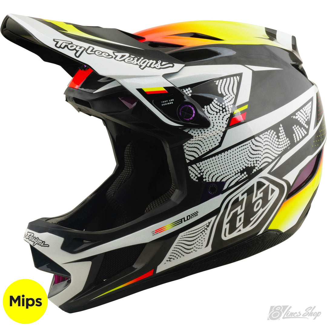 TLD D4 Carbon MIPS Helmet Lined Up - Black | 8Lines Shop