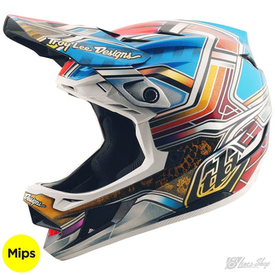 TLD D4 Carbon MIPS Helmet Lowrider - Blue | 8Lines Shop - Fast Shipping World Wide