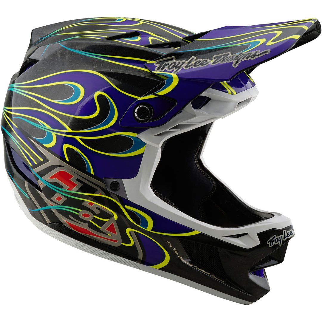 TLD D4 Carbon MIPS Helmet Torched - Black/Purple | 8Lines Shop