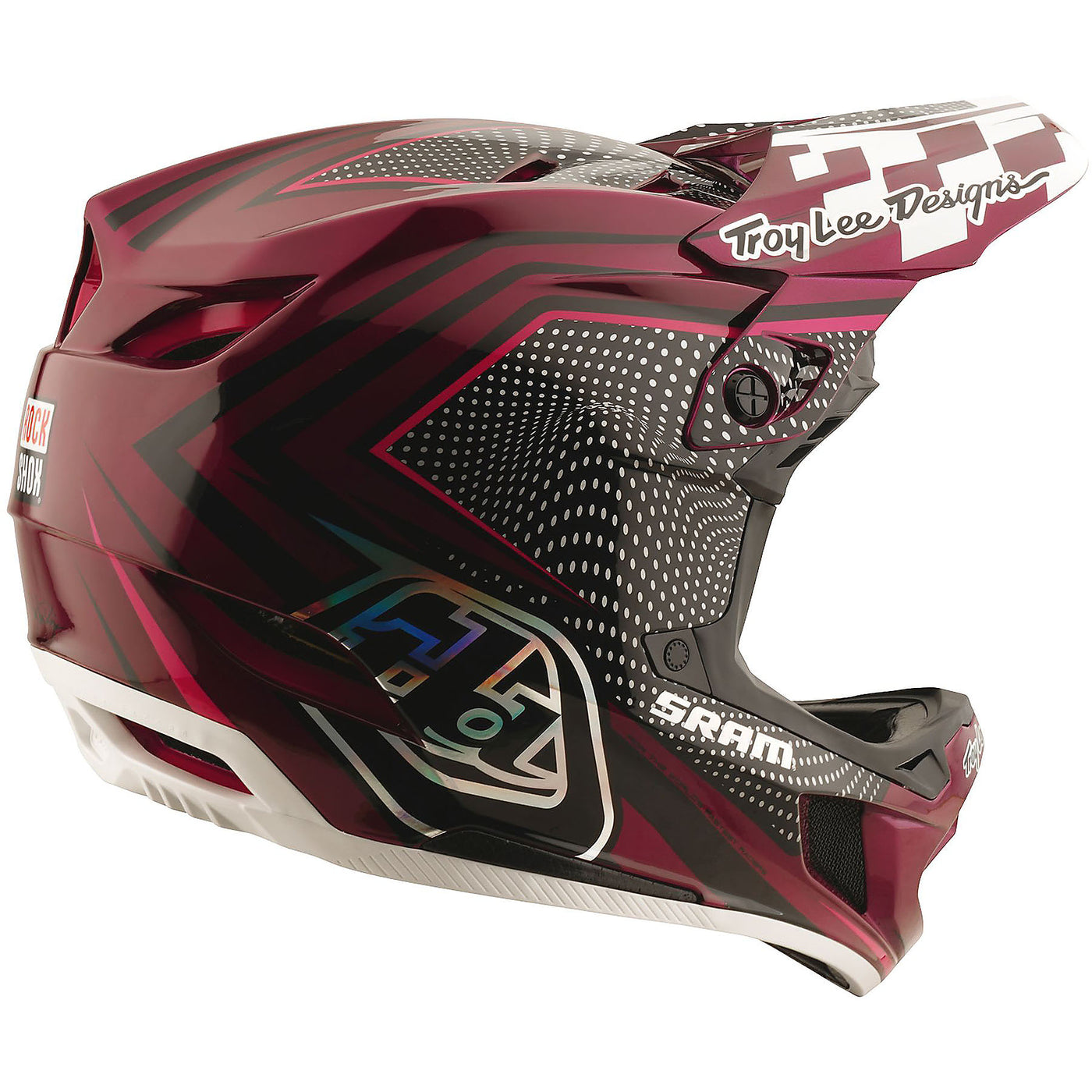 TLD D4 Carbon MIPS Helmet X Sram - Black/Berry  | 8Lines Shop - Fast Shipping World Wide