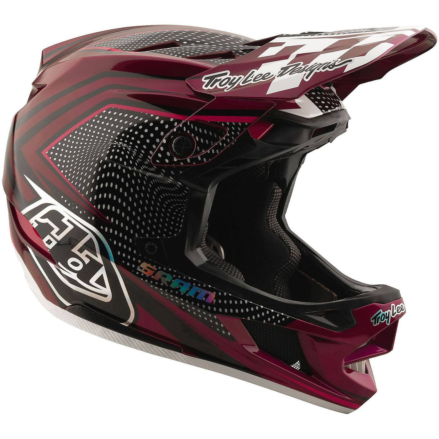 TLD D4 Carbon MIPS Helmet X Sram - Black/Berry  | 8Lines Shop - Fast Shipping World Wide