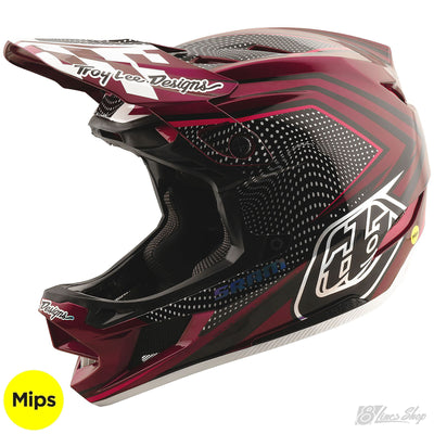 TLD D4 Carbon MIPS Helmet X Sram - Black/Berry  | 8Lines Shop - Fast Shipping World Wide