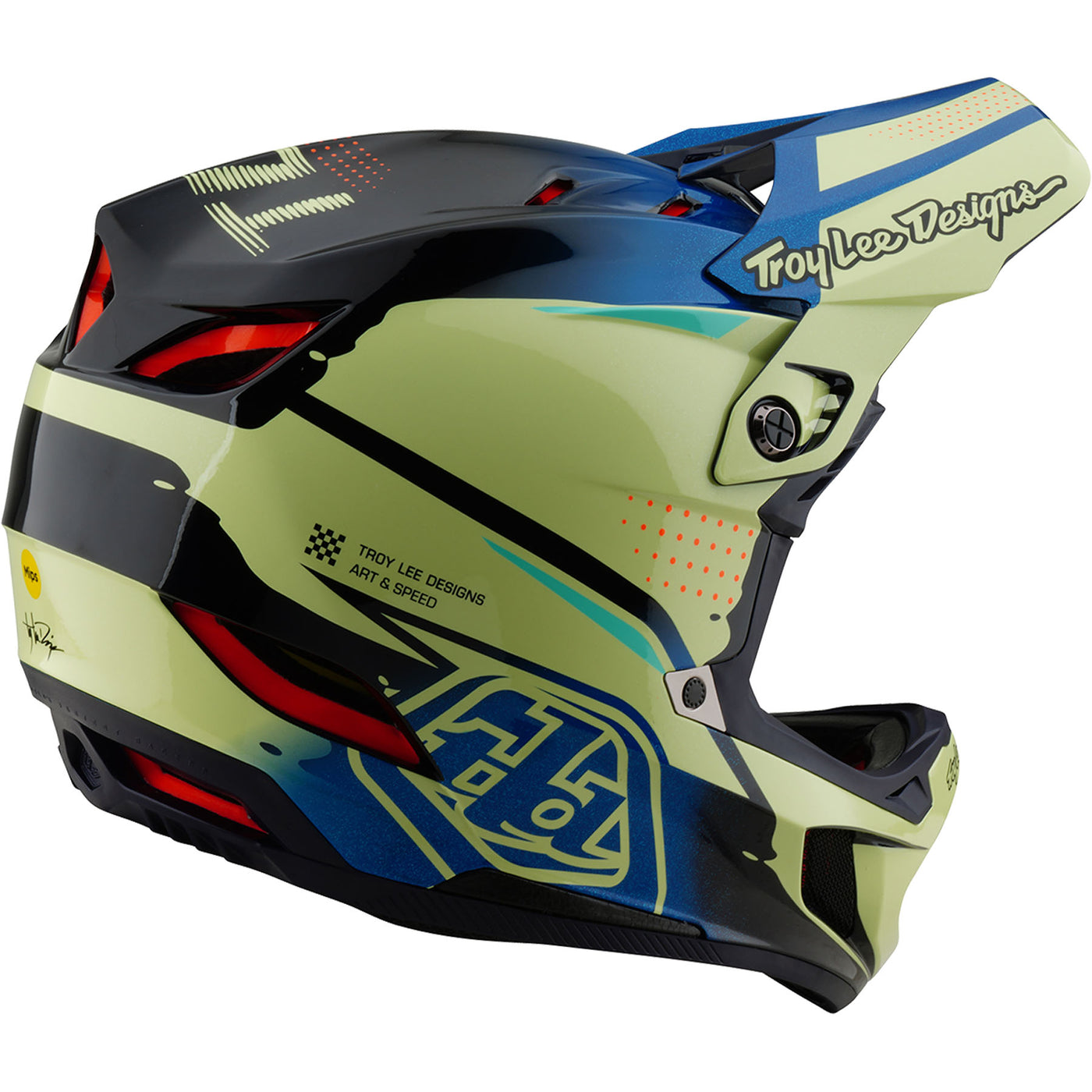 TLD D4 Composite MIPS Helmet Drip - Glo Yellow | 8Lines Shop - Fast Shipping World Wide