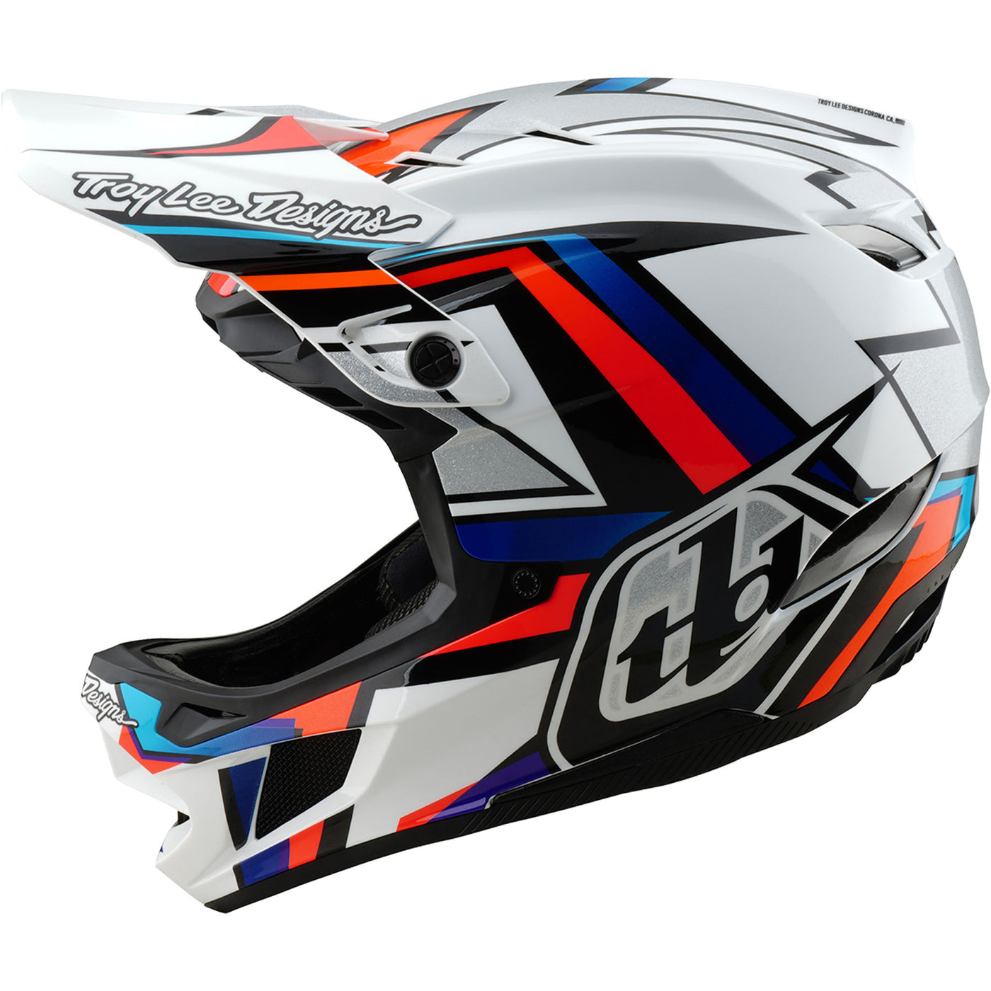 TLD D4 Composite MIPS Helmet Frames - White/Silver | 8Lines Shop - Fast Shipping World Wide