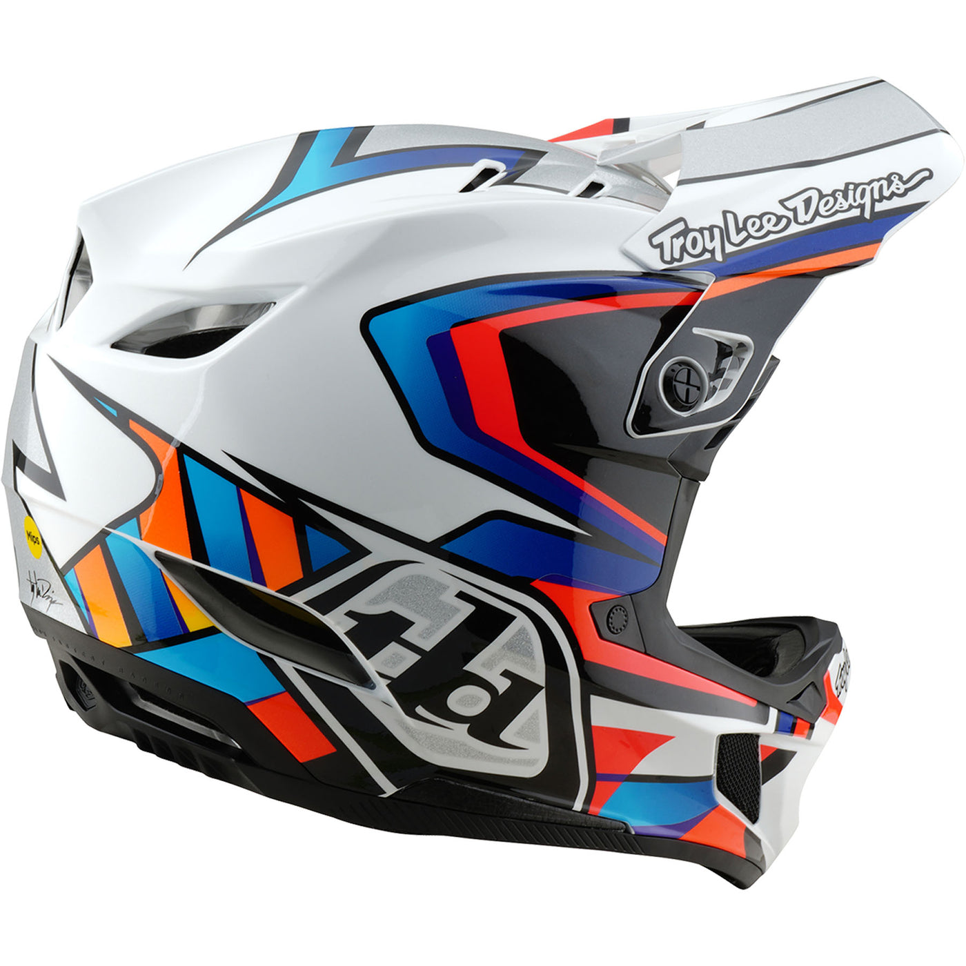 TLD D4 Composite MIPS Helmet Frames - White/Silver | 8Lines Shop - Fast Shipping World Wide