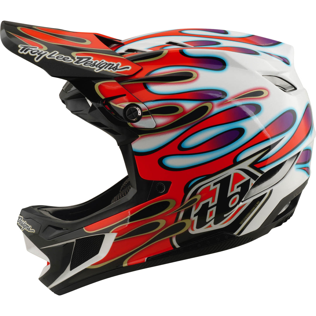 TLD D4 Composite MIPS Helmet Overspray - White/Red | 8Lines Shop