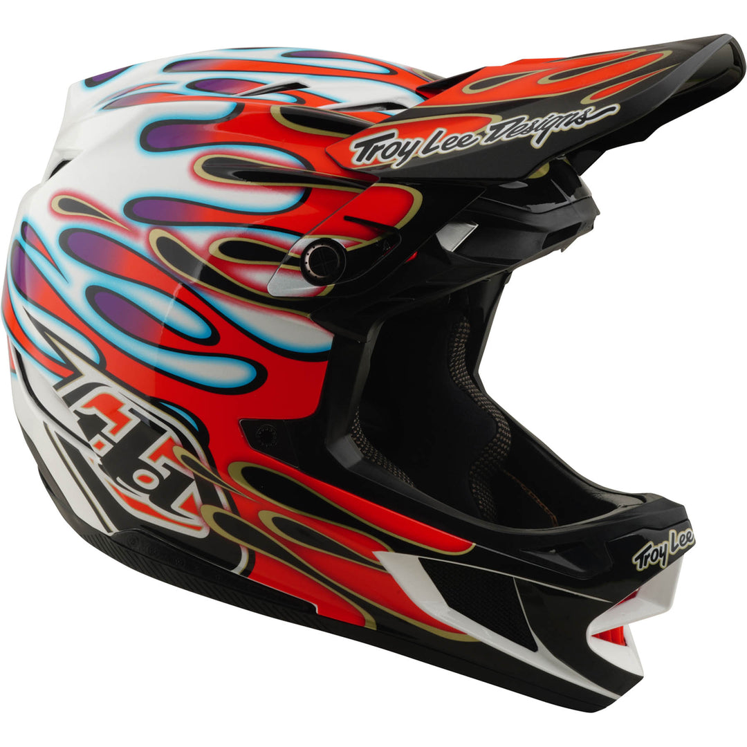 TLD D4 Composite MIPS Helmet Overspray - White/Red | 8Lines Shop