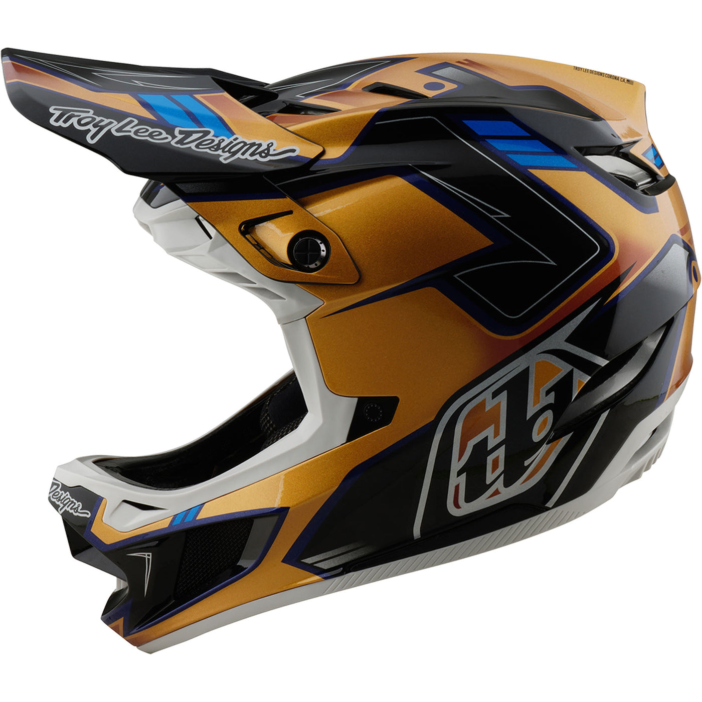 TLD D4 Composite MIPS Helmet Royalty - Black/Gold | 8Lines Shop - Fast Shipping World Wide