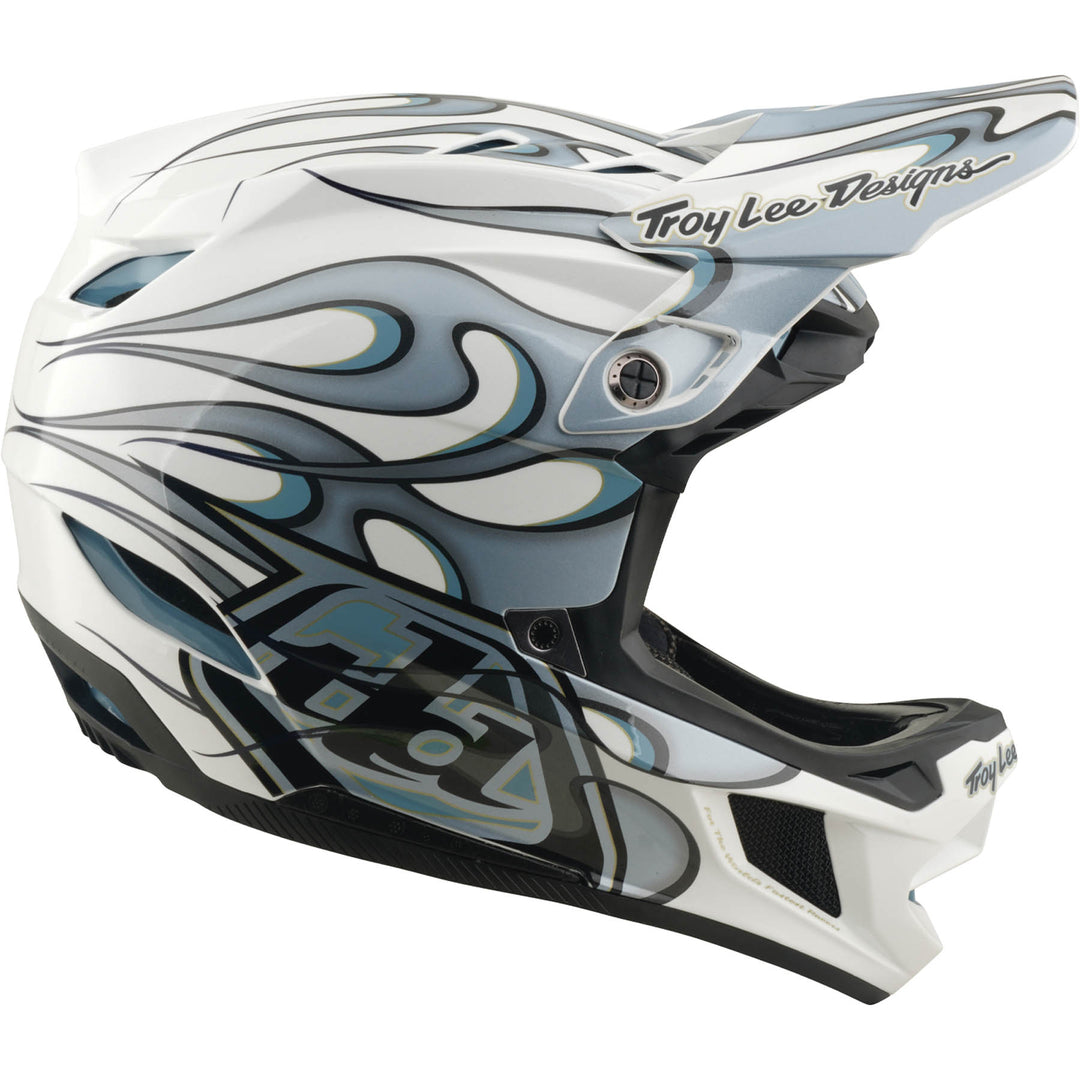 TLD D4 Composite MIPS Helmet Torched - White/Silver | 8Lines