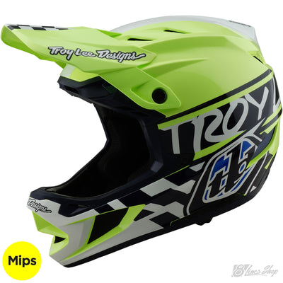 TLD D4 Polyacrylite MIPS Helmet Fifty-50 - Navy/Glo Yellow | 8Lines Shop - Fast Shipping World Wide