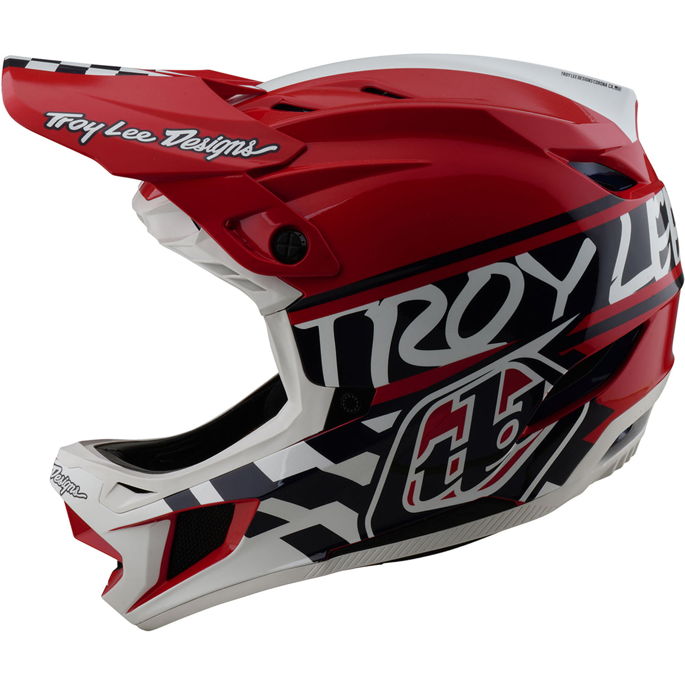 TLD D4 Polyacrylite MIPS Helmet Fifty-50 - White/Red | 8Lines Shop - Fast Shipping World Wide