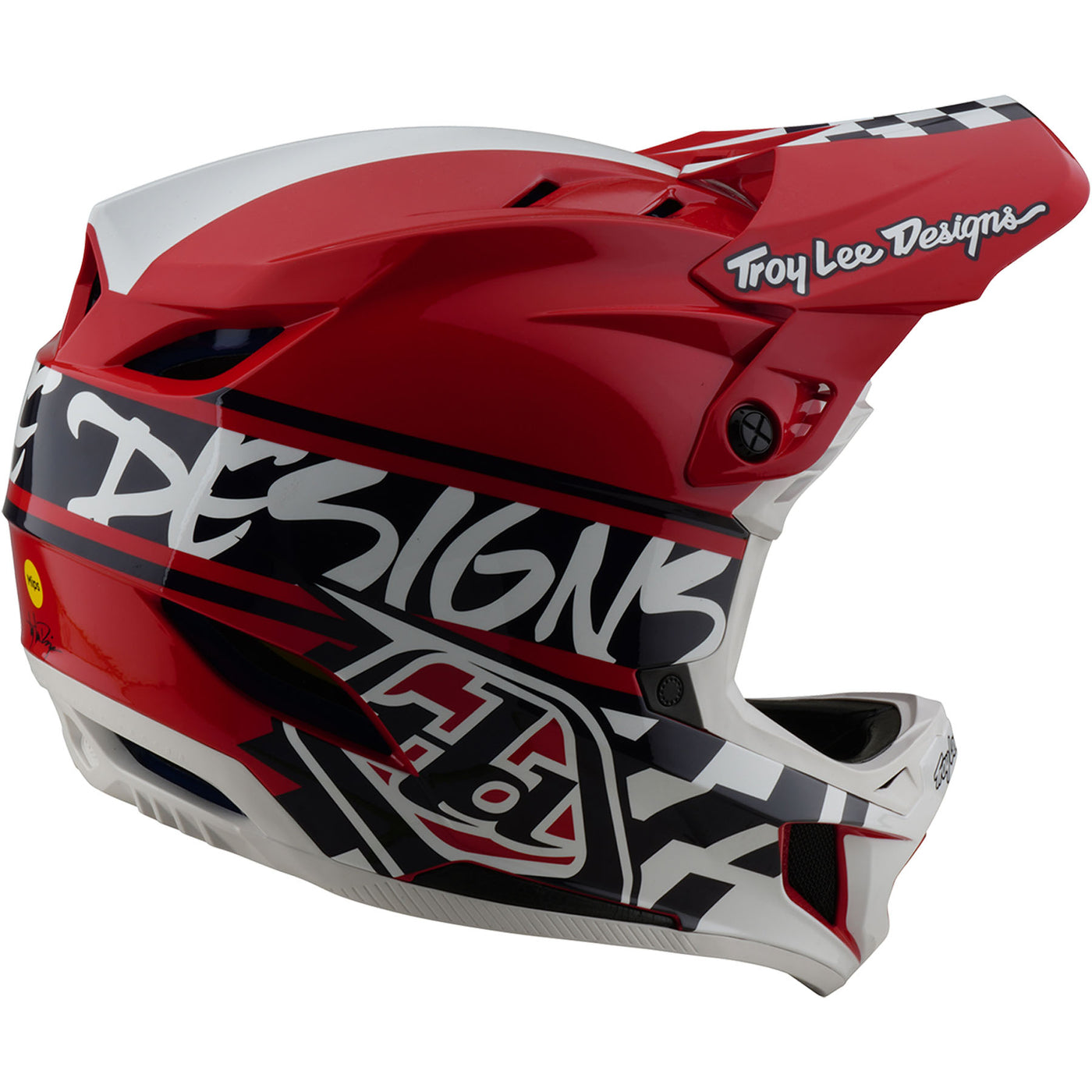 TLD D4 Polyacrylite MIPS Helmet Fifty-50 - White/Red | 8Lines Shop - Fast Shipping World Wide