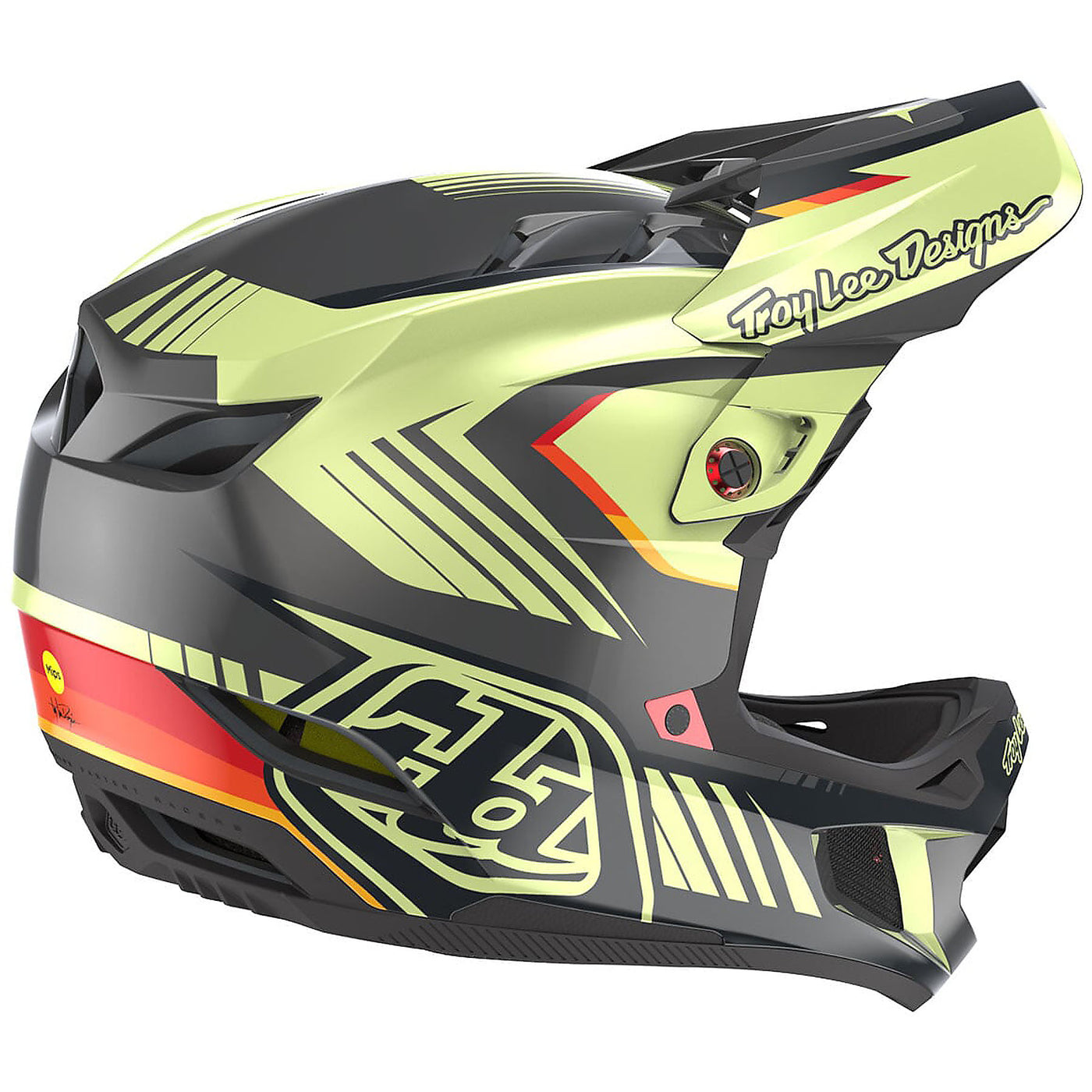 TLD D4 Polyacrylite MIPS Helmet Qualifer - Black/Yellow | 8Lines Shop - Fast Shipping World Wide